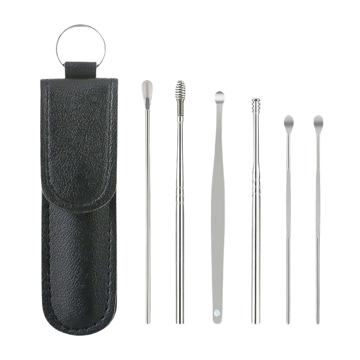 Ear Wax Cleaner Kit, 6 in 1 Reusable Tools with Pouch