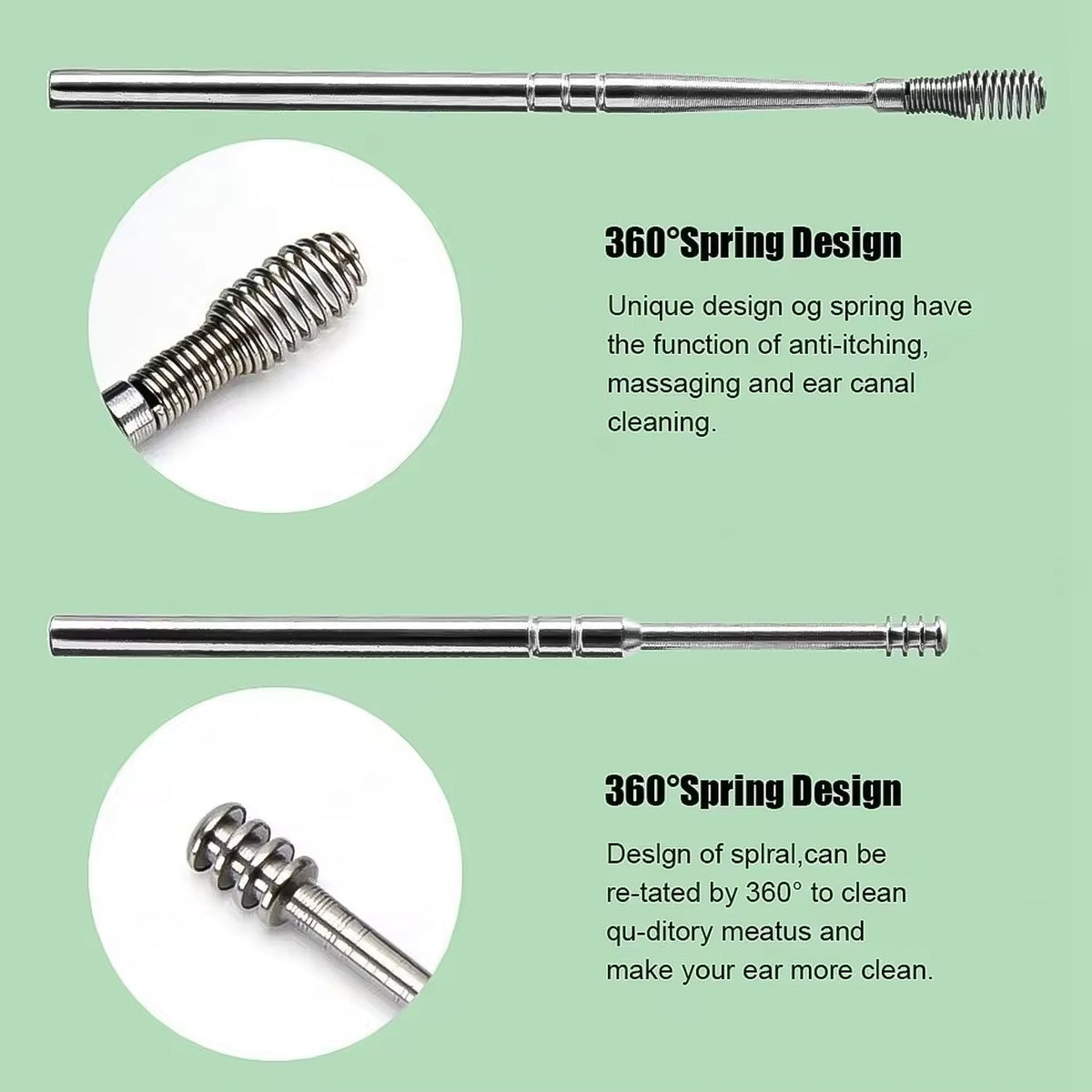 Ear Wax Cleaner Kit, 6 in 1 Reusable Tools with Pouch