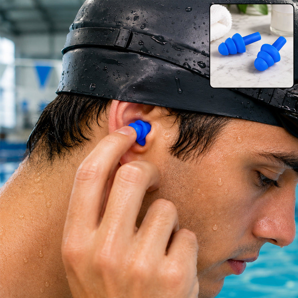 Swimming Ear Plugs (2 Pcs)