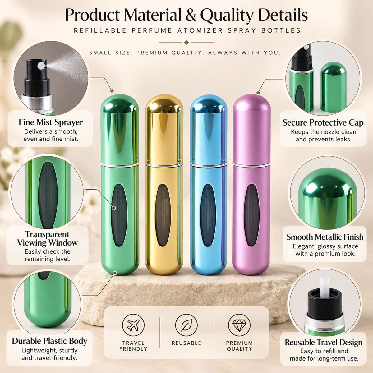 Mini Portable Perfume Spray Bottle