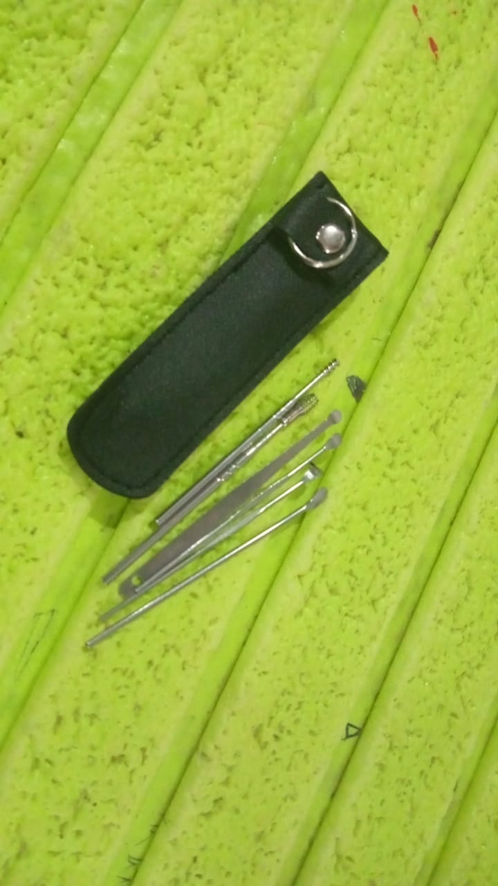 Ear Wax Cleaner Kit, 6 in 1 Reusable Tools with Pouch