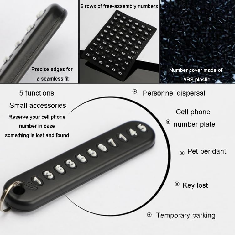 Keychain with Phone Number