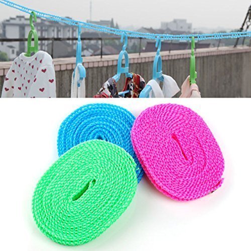 Cloth Line Rope with Hook (5 Mtr)