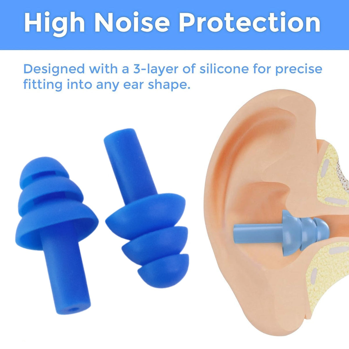 Swimming Ear Plugs (2 Pcs)