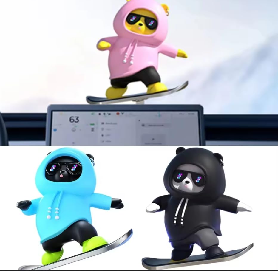 Sliding Bear Car Dashboard Decoration