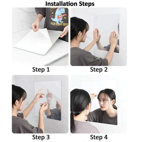 Oval Wall Mirror Sticker