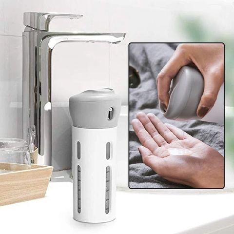 Travel Plastic Leak Proof  4 in 1 Travel Dispenser Bottle Refillable Cosmetic Containers Set (Multicolor)