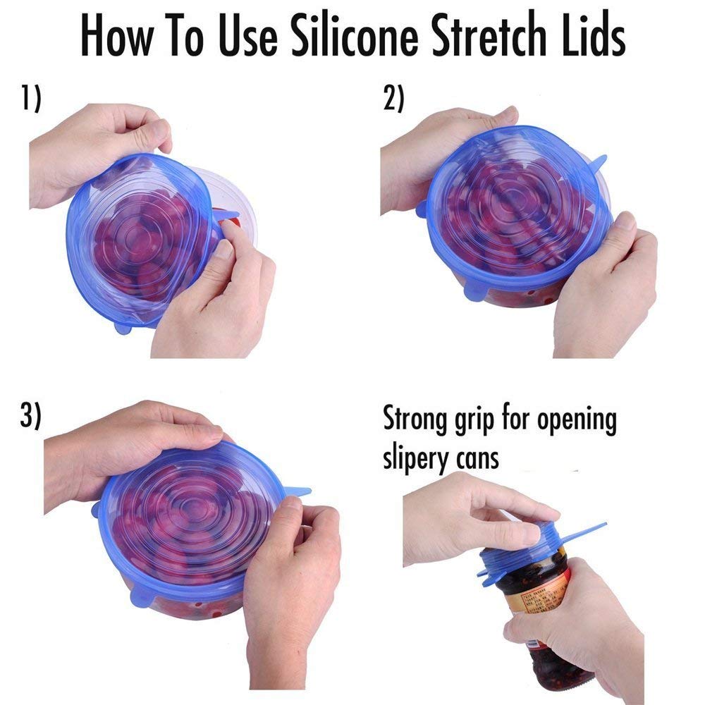 Silicone Stretch Lids (6 Pcs)