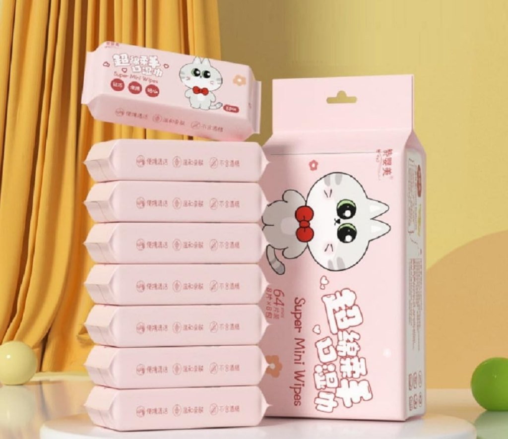 64 Pcs Mini Wet Wipes