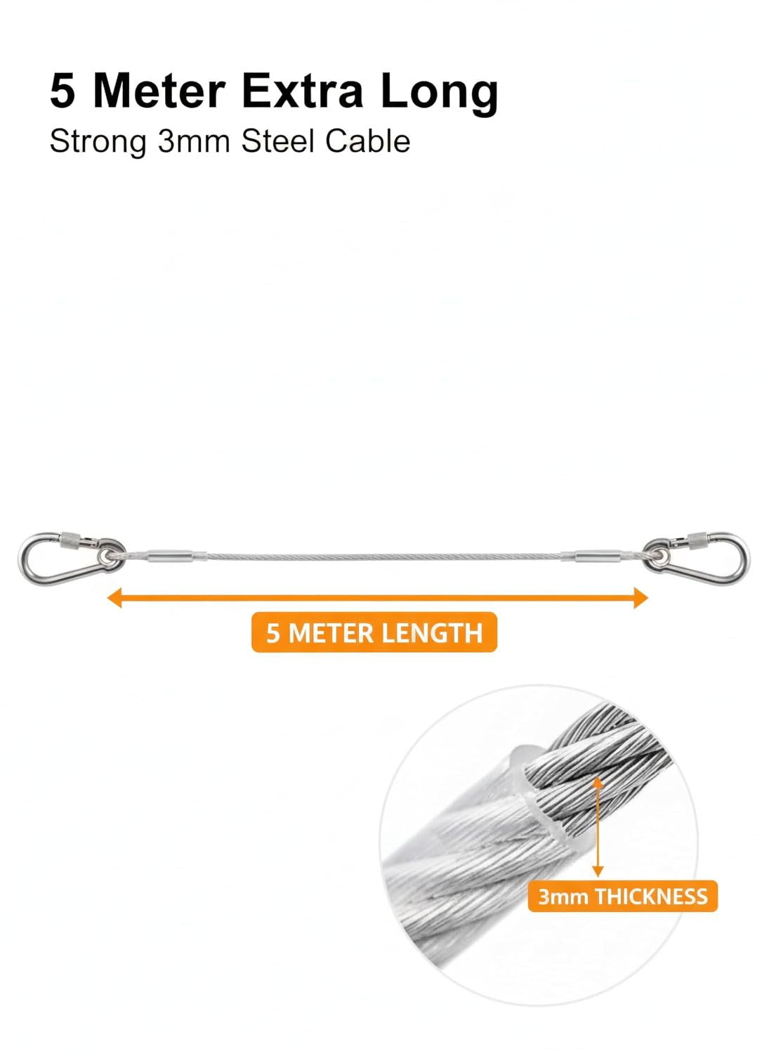 Steel Wire Cloth Rope (10 Mtr)
