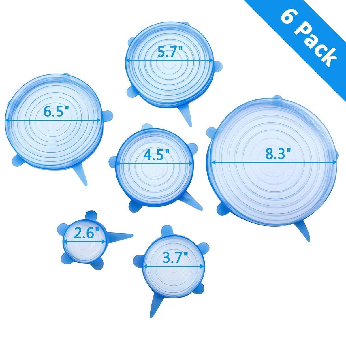 Silicone Stretch Lids (6 Pcs)