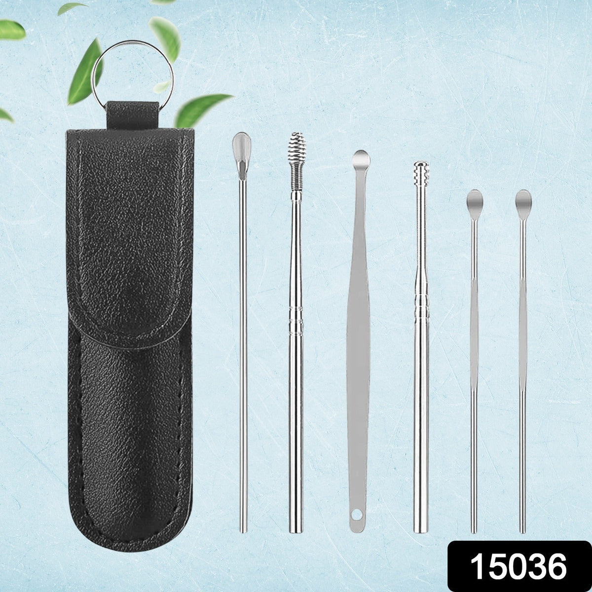 Ear Wax Cleaner Kit, 6 in 1 Reusable Tools with Pouch