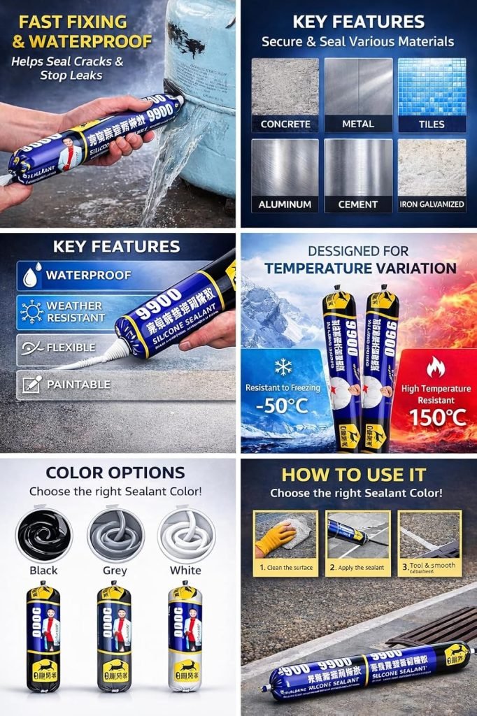 9900 Waterproof Silicone Sealant Glue
