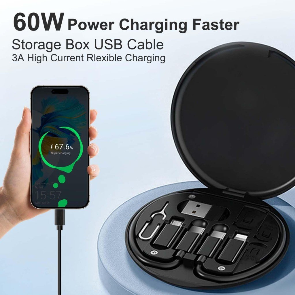 60W Travel Data Cable
